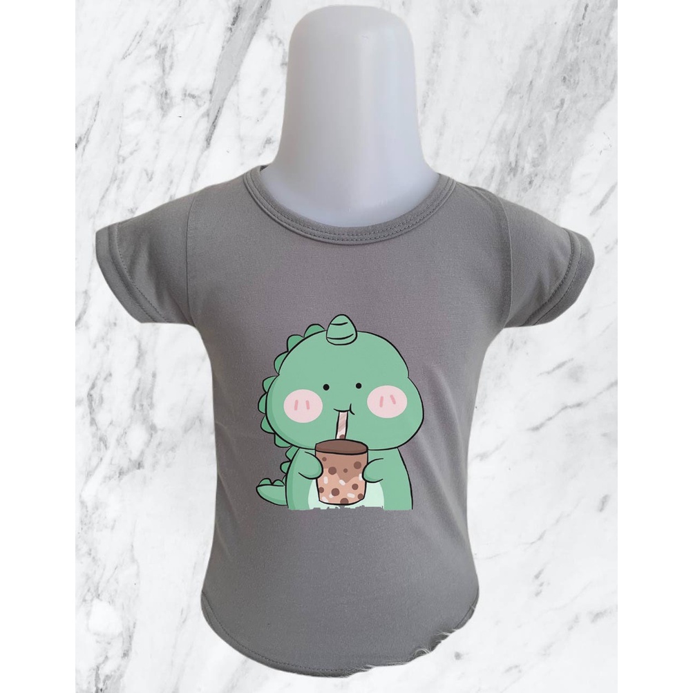 Kaos anak laki laki perempuan motif boba dino | atasan anak motif boba kartun