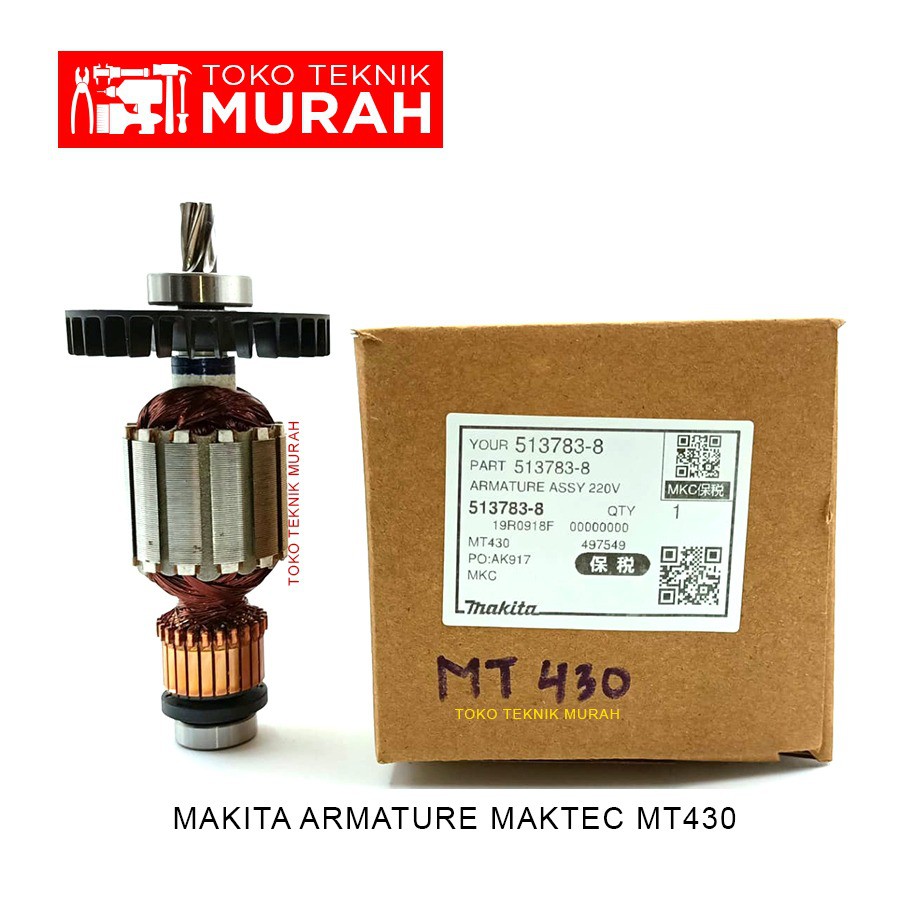 Makita Armature MT430 / Angker MT 430 Asli Original