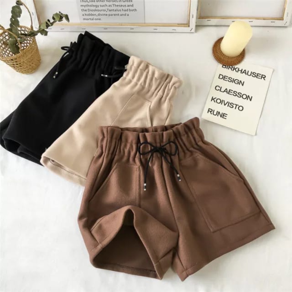 Celana Pendek Wanita Remaja/Dewasa Hotpants Korean High waist Clana Hot pants Santai Harian Polos