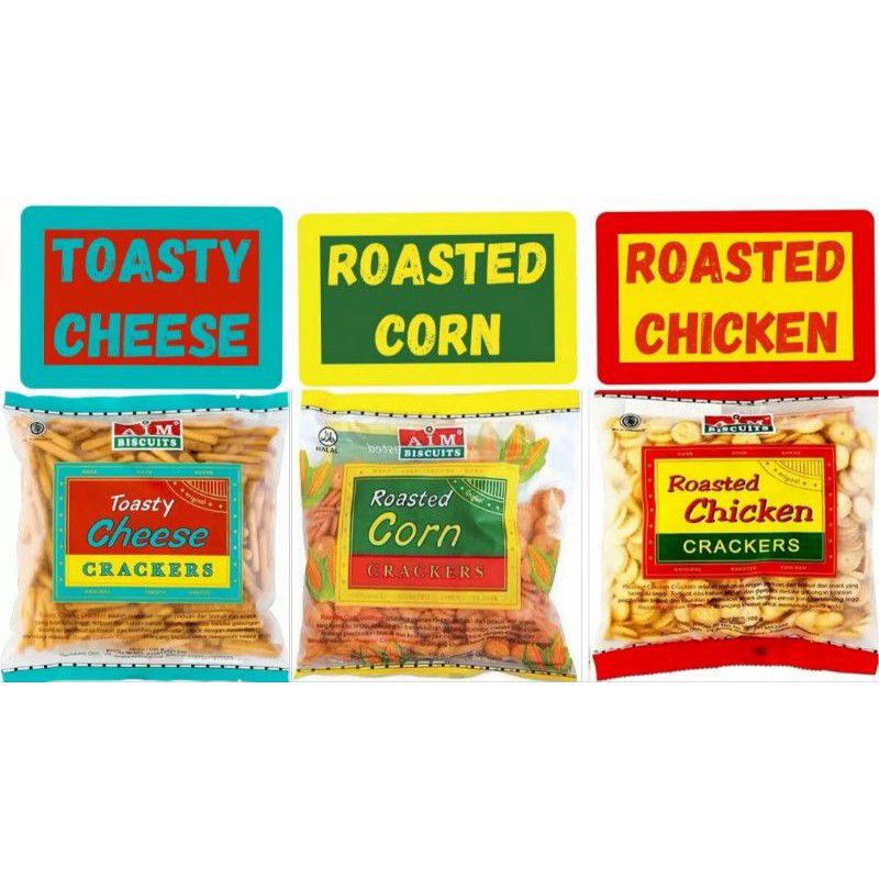 

AIM BISKUIT CORN CRACKERS 180GR| AIM CHICKEN CRACKERS 180