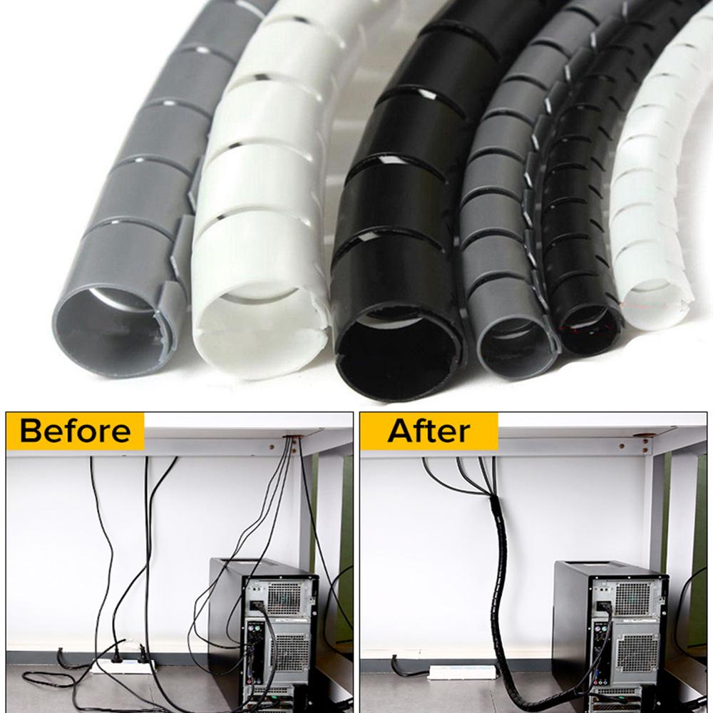 POPULAR Populer Cable Organizer Desktop Tube Penggulung Kabel Kawat Bungkus Pelindung Kabel