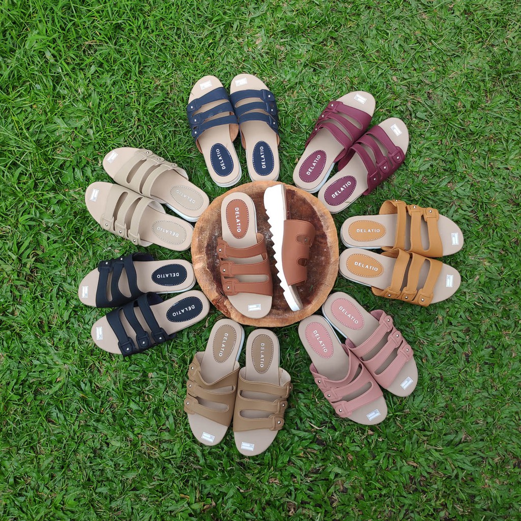 Sandal Wanita Kokop Ban strip tiga