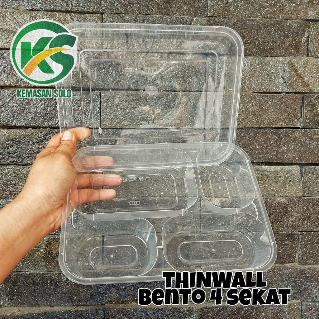 Jual Thinwall Bento Sekat Kotak Makan Klir Shopee Indonesia