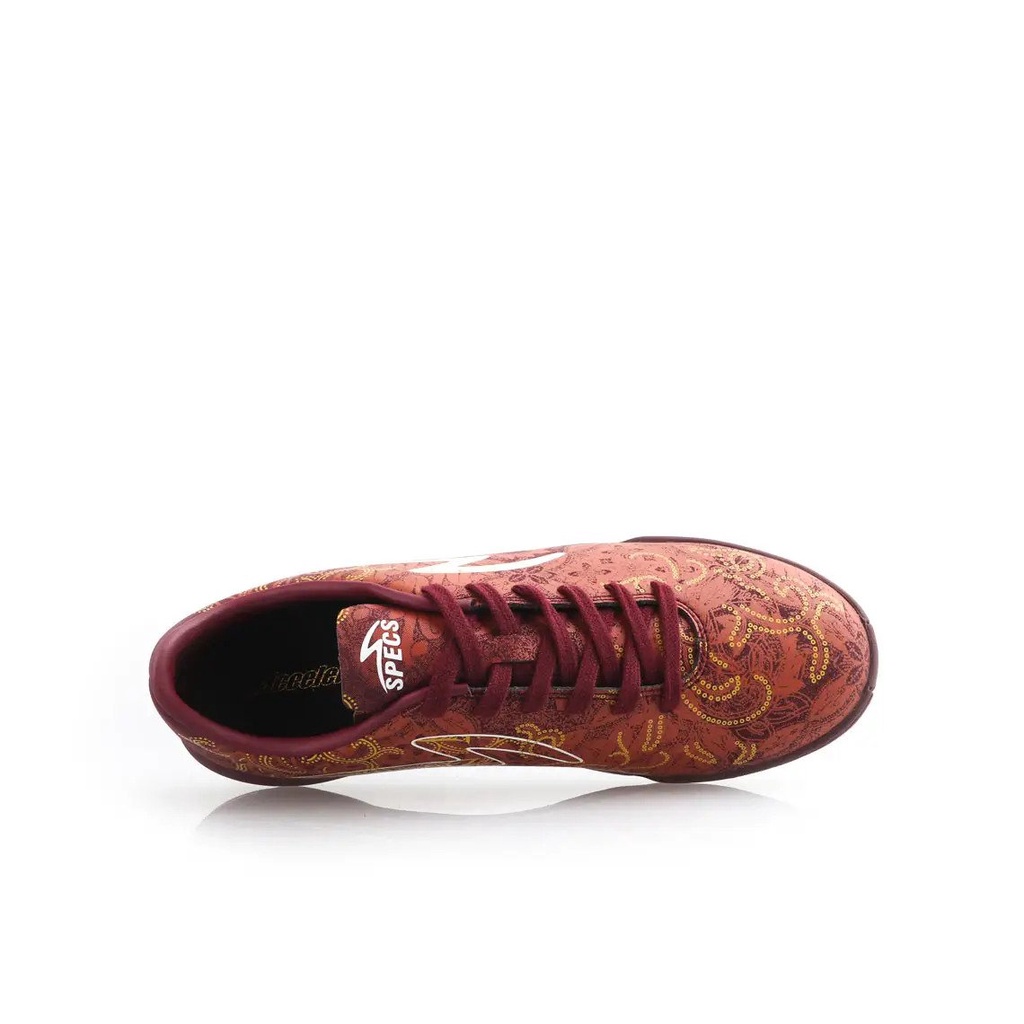 GRATIS ONGKIR !!! SEPATU FUTSAL ORIGINAL SPECS LS ETNIS SENOPATI IN BROWN SPECIAL EDITION DISKON OJANSPORT