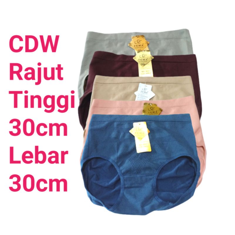 CD WANITA RAJUT SPANDEX NILON BESAR TINGGI BB 50 SAMPAI 70kg