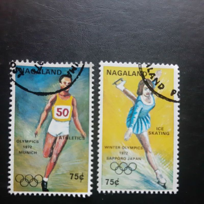 

Perangko Nagaland India Seri olimpiade 1972 set 2 prangko