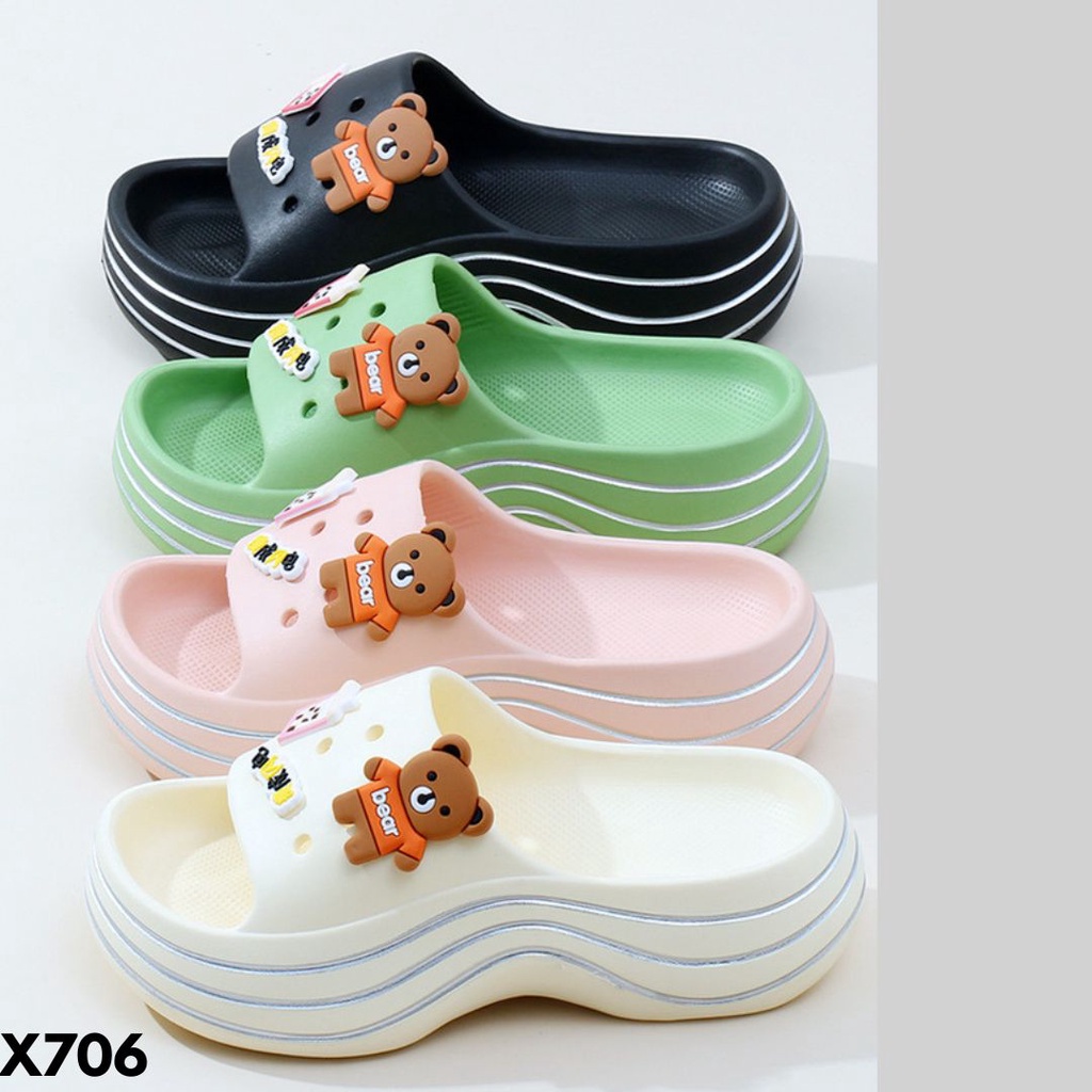 SANDAL SELOP WANITA HIGHSOLE POPULER BANGET CANTIK GEMES BAHAN RUBBER IMPORT 706