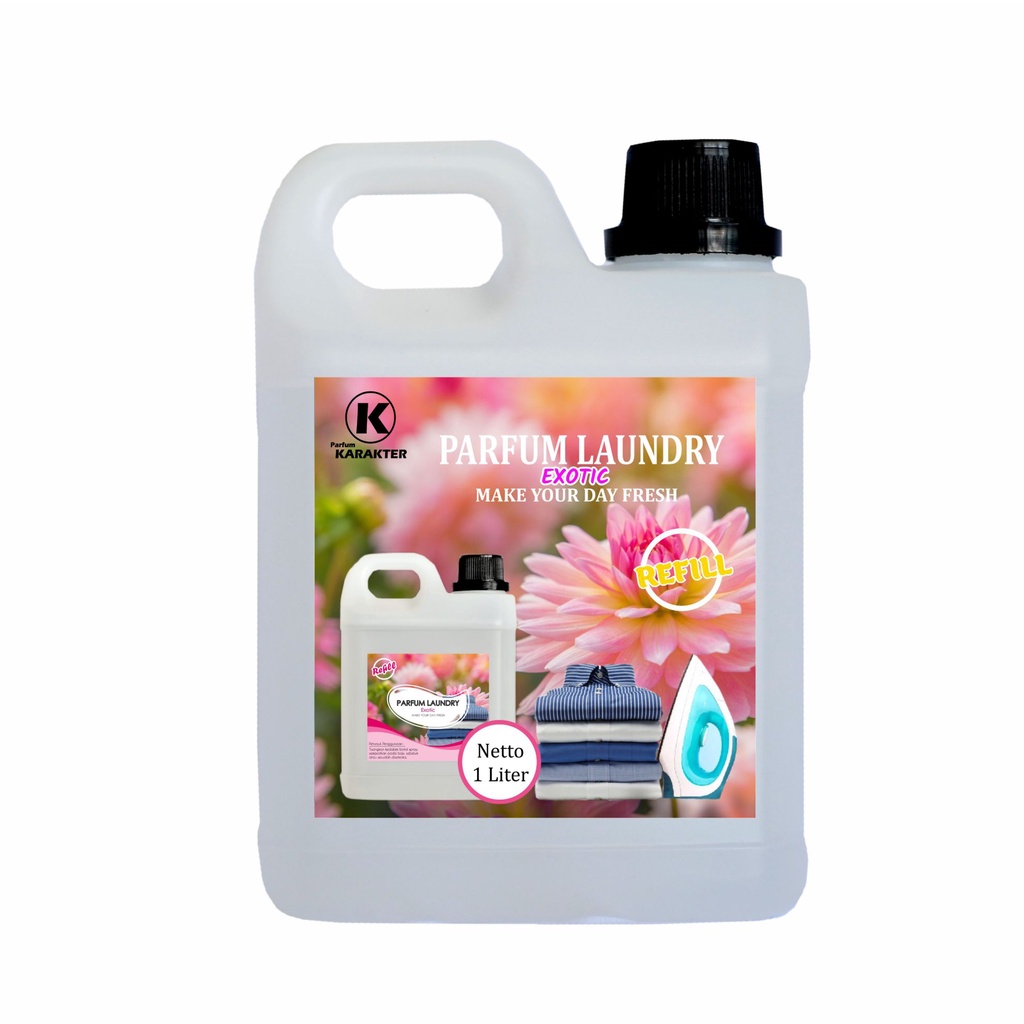 Parfum Laundry Exotic 1 Liter | Pewangi Laundry Pakaian Harum Murah Wangi Tahan Lama | Terlaris | Bisa Cod