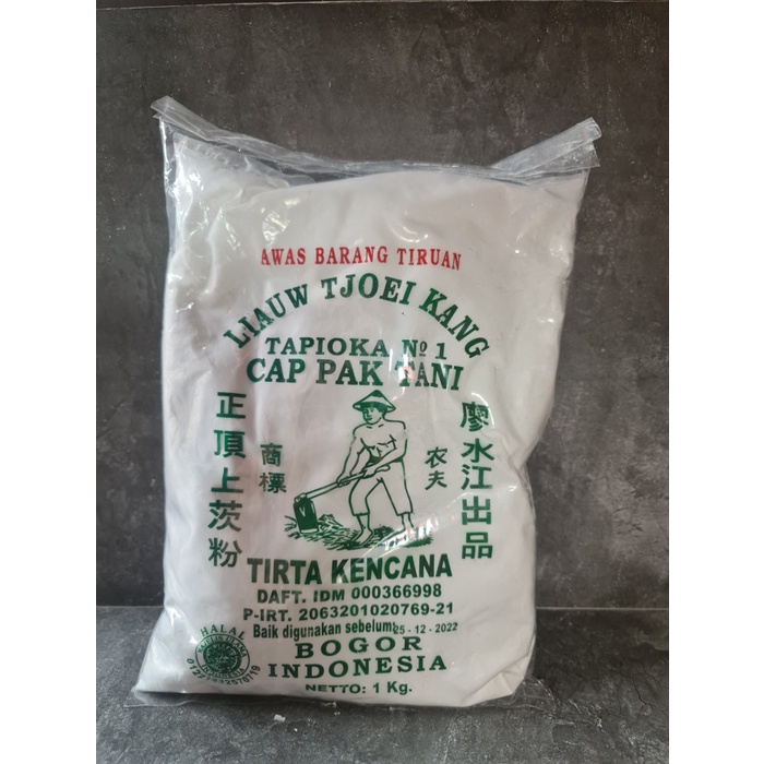 

hbt204tt Tepung Liauw Tjoei Kang Tapioka Cap Pak Tani 1Kg Da01D100