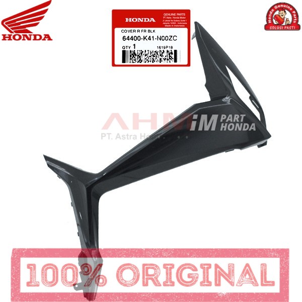 ° 64400-K41-N00ZC Cover Sayap Kanan New Supra X 125 Fi Hitam Glossy