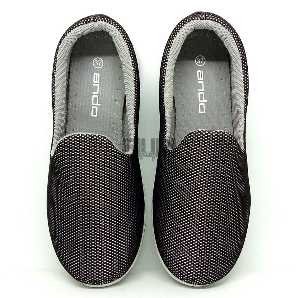 FIURI - ANDO ORIGINAL - GIVY 37-40 ABU-ABU - SEPATU KETS SNEAKERS WANITA - SEPATU FLAT SHOES SLIP ON WANITA - SEPATU OLAHRAGA WANITA - SEPATU FASHION WANITA PROMO