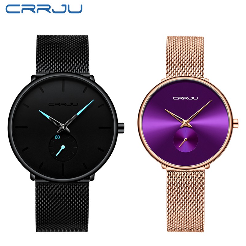 CRRJU Jam Tangan Pasangan Anti Air untuk Hadiah Valentine