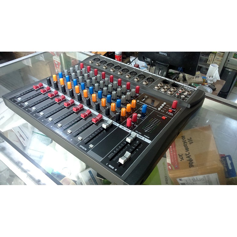 MIXER ASHLEY 8 CHANNEL BLUETOOTH AX8N PROFESIONAL MIXER LIVE USB