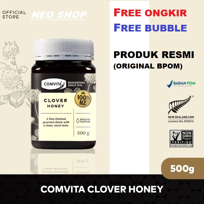 

COMVITA Clover Honey (500 gr) madu alami murni asli new zealand (BPOM)