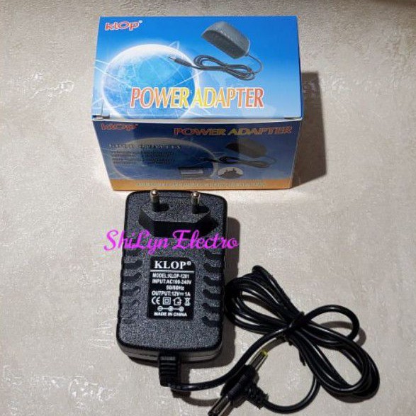 ADAPTOR 1A 12V DOUBLE JACK KLOP