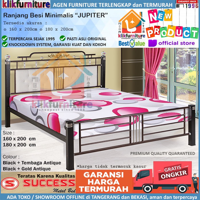 Ranjang Tempat Tidur Besi Minimalis Success New Jupiter 180x200 cm