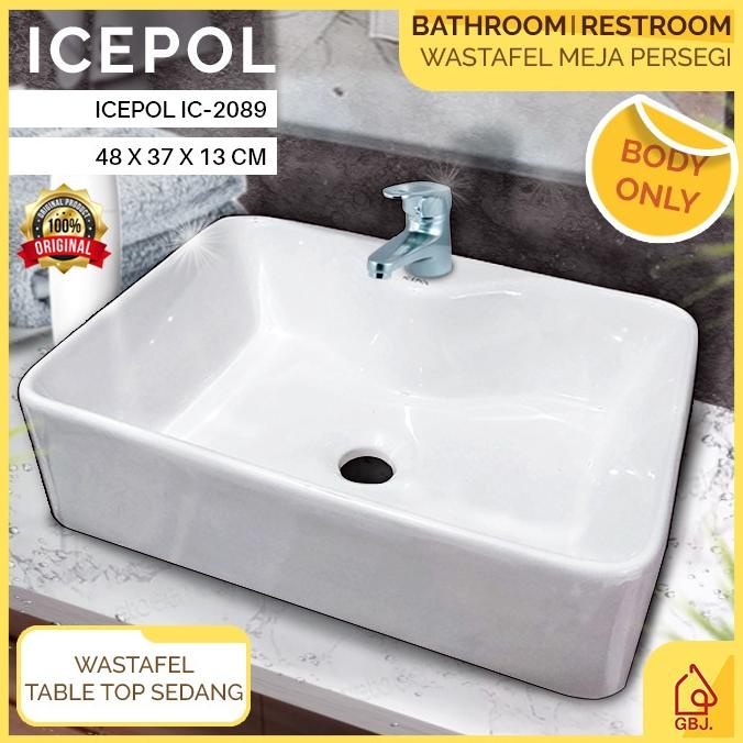 Jual Wastafel Meja Kotak Icepol Ic Body Only Washtafel Cuci Tangan Shopee Indonesia