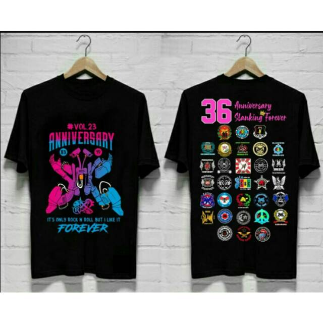 KAOS PENDEK SLANK LOGO LOGO~ANV 36 SLANKING FOREVER~GOSIPJALANANSTORE