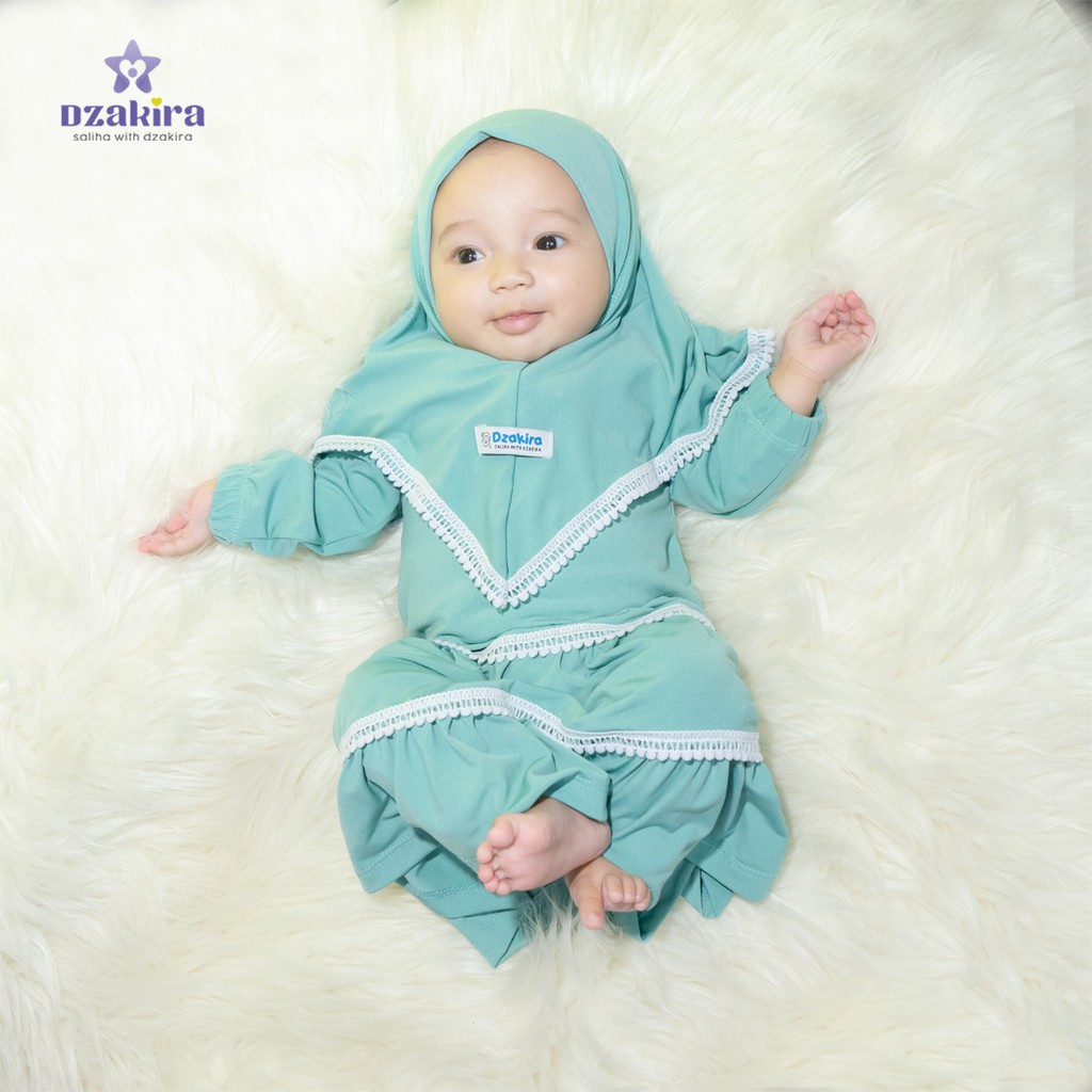 GAMIS BAYI 0-3thn RENDA POMPOM KIRANA WARDAH JERSEY TWIST PREMIUM ORIGINAL by DZAKIRA