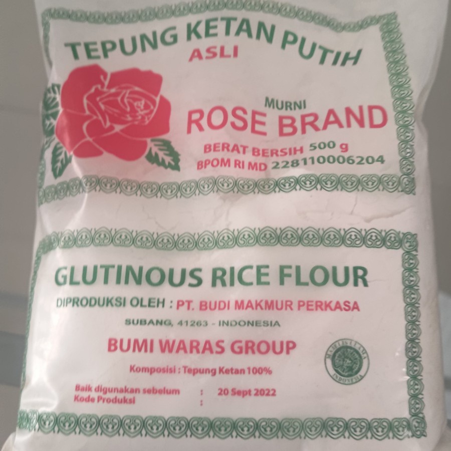 

Rose Brand tepung ketan putih 500 gr