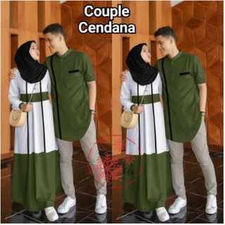  Baju  Gamis  Couple  Pasangan Lebaran 2021  Najibah Seragam 