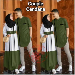  Baju  Gamis Couple Pasangan Lebaran  2021  Najibah Seragam  