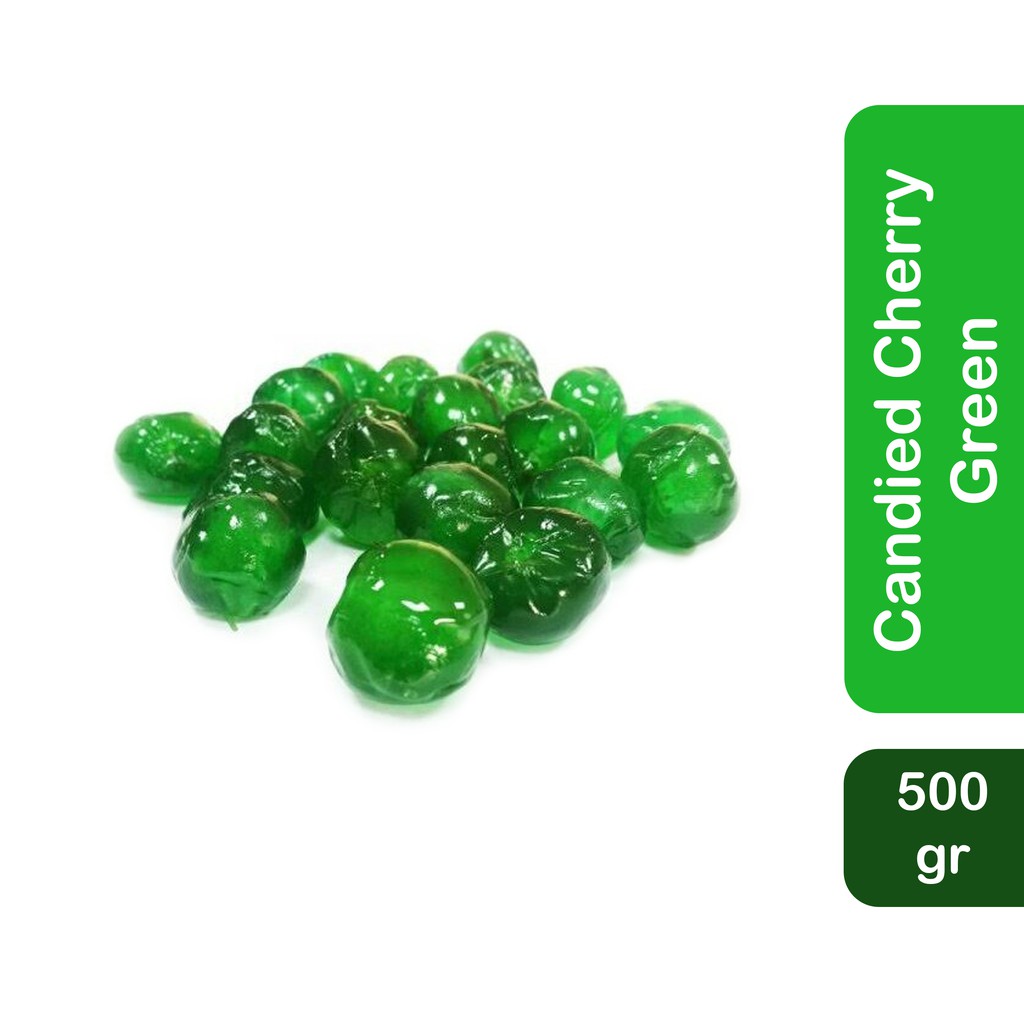 

Candied Cherry Green 500gr 250gr Manisan Buah Ceri Glace Glaze Glazed Hijau Bulat Tanpa Tangkai