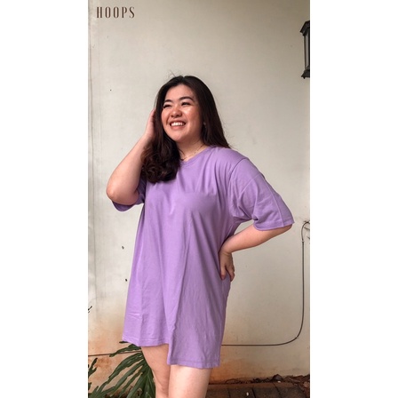 OVERSIZED TEE LILAC (PREMIUM) ( Kaos Bigsize / Kaos Premium / Kaos Basic / Kaos Jumbo )