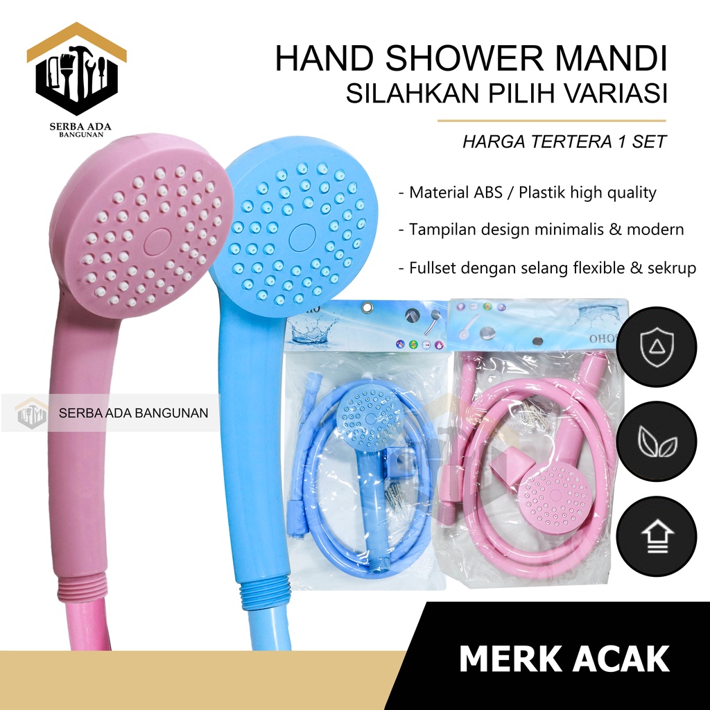 Hand Shower Mandi Warna - 1/2 Inch - High Quality PANCURAN DERAS HEMAT AIR DAN BERKUALITAS TERMURAH