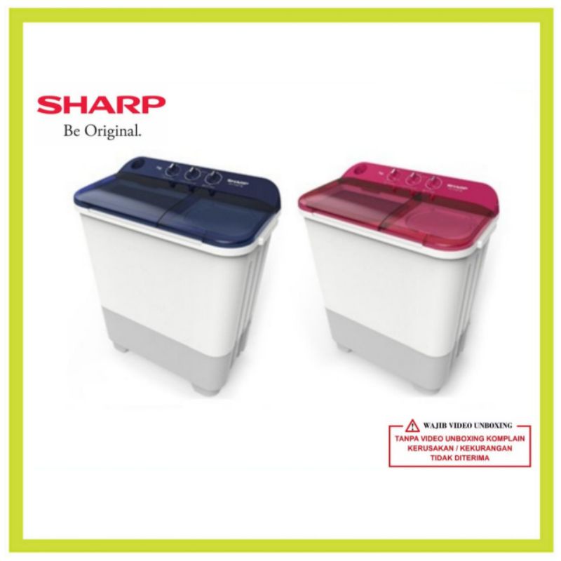Sharp Mesin Cuci EST 75 NT Puremagic 2 Tabung Low Watt 75NT 7 Kg 7kg