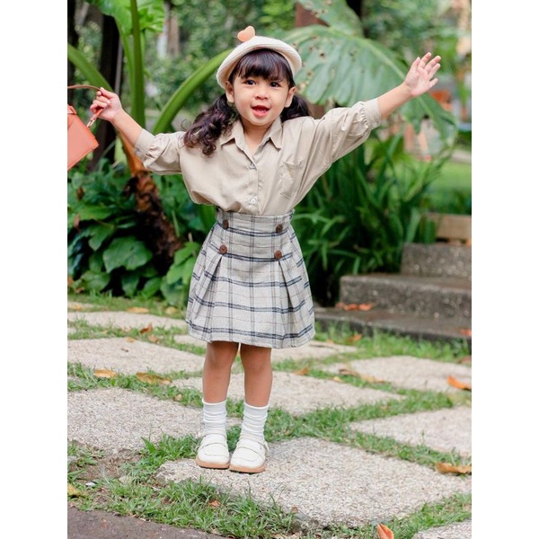 Rok anak perempuan Cilla skirt size 2-6 tahun / rok flanel size kids dan junior nablfashion