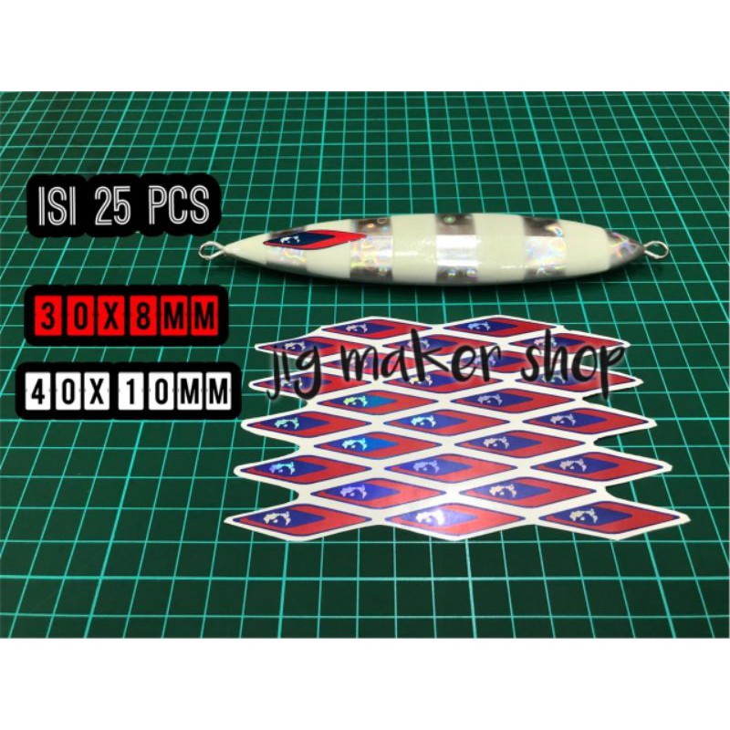 sticker mata ikan 2D hologram, DL COJYANT CXW, isi 25 pcs