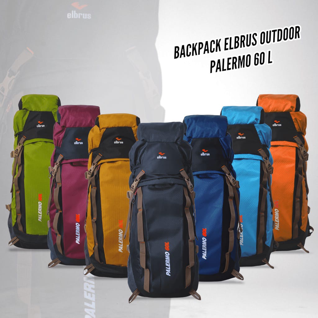 Tas Carrier Gunung 60L - Ransel Hiking Trekking - Outdoor Backpack / Daypack - Free Rain Cover