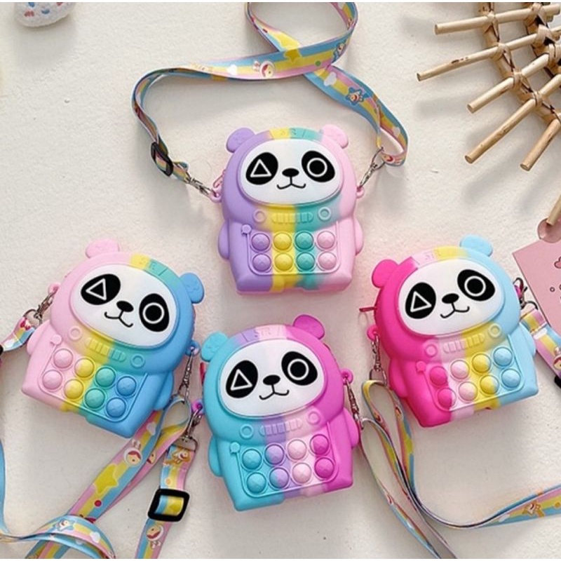 TAS POP IT ANAK TAS POP IT PANDA TAS SELEMPANG POP IT PANDA