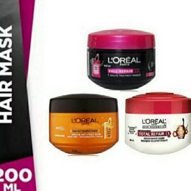 Loreal Paris Hair Masker Rambut Fall Resist / Total Repair  200Ml