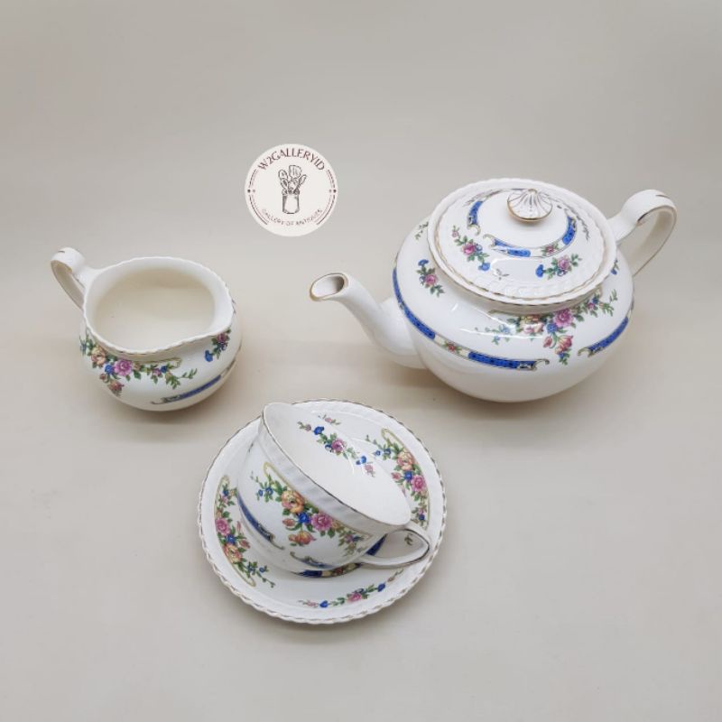 Vintage Tea set Jhonson Bros/set cangkir keramik england/set cangkir teh 2 orang