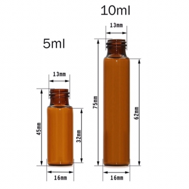 Botol Kaca Roll On Amber 1ml 2ml 3ml 5ml 10ml Botol Essential Oil Brown Roller Kaca Amber