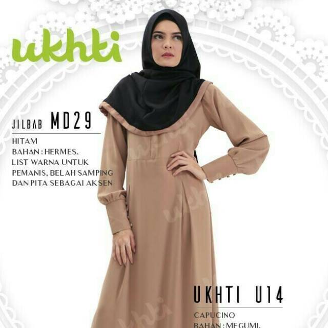 Gamis ORI UKHTI U14 | Gamis Syari | gamis Busui | Bahan Megumi
