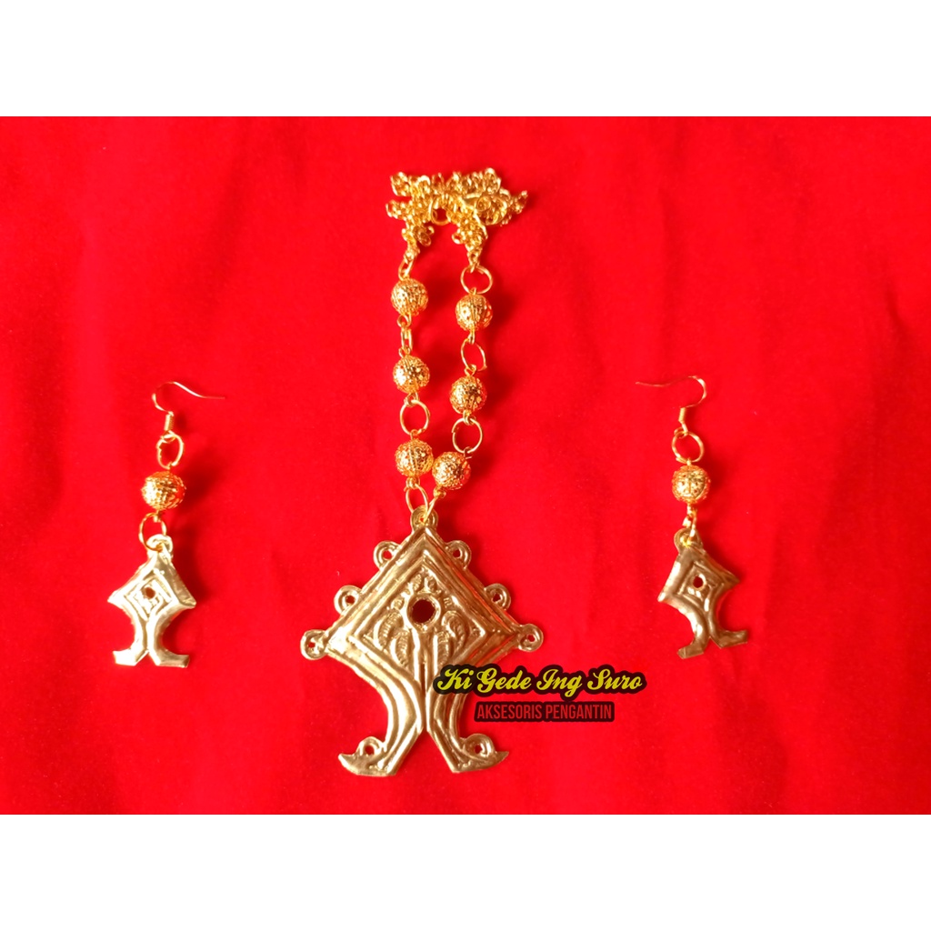 Set Kalung Anting Mamuli Sumba Nusa Tenggara Timur/ Etnik Pengantin Tari Omma Jawa Bali NTT Lombok