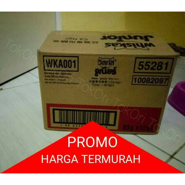 1 Karton 24pcs Whiskas Junior Makanan Kucing Makanan Basah