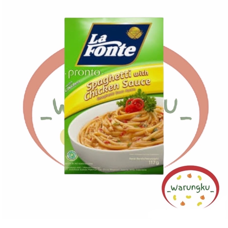 

La Fonte PRONTO Chicken Sauce Spaghetti Instant Dengan Saus Ayam