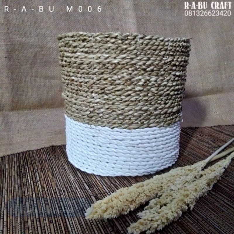 

Promo (M006) Seagrass Vas Bunga 20cm|Cover Pot|Laundry|Keranjang|Gift|Wadah|Tempat|Basket|Storage