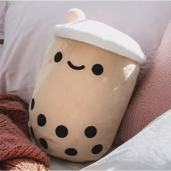 Boneka Boba Cangkir Milk Tea Boneka Bantal Boba Lembut Boneka Bubble TERMURAH 