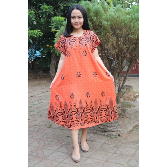 Daster payung laras hitsman murah harga grosir pekalongan batam-ORANGE