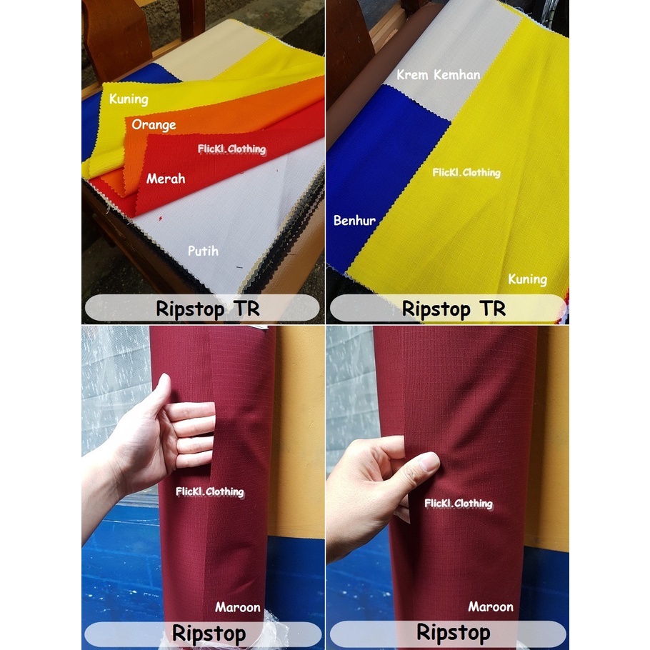 Bahan Kain Ripstop katun tornado Rollan