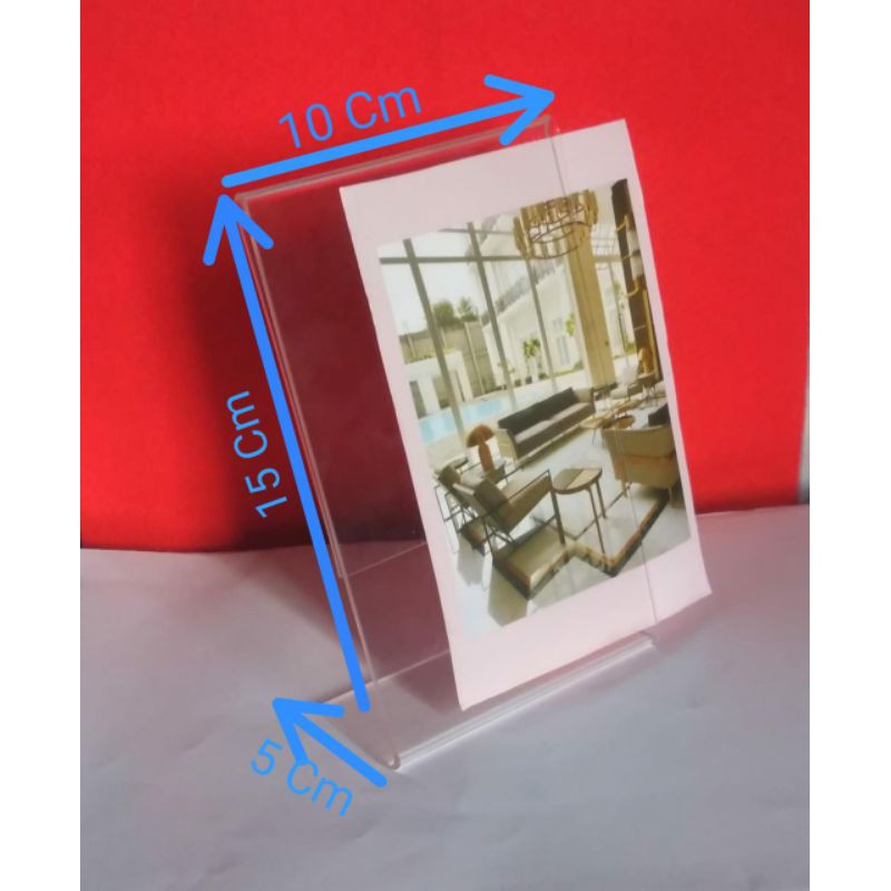 

akrilik tempat bosur A6 15 x 10 cm tebal 2 mm