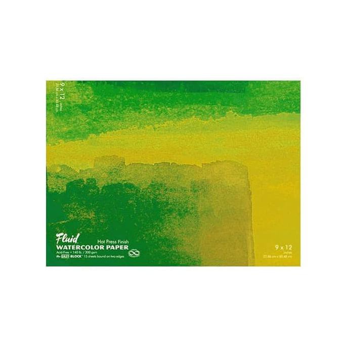 

{{BAYAR DI TEMPAT}} FLUID Watercolour Paper 9 x 12 inch (300gsm Hot Press Finis - Hi Store