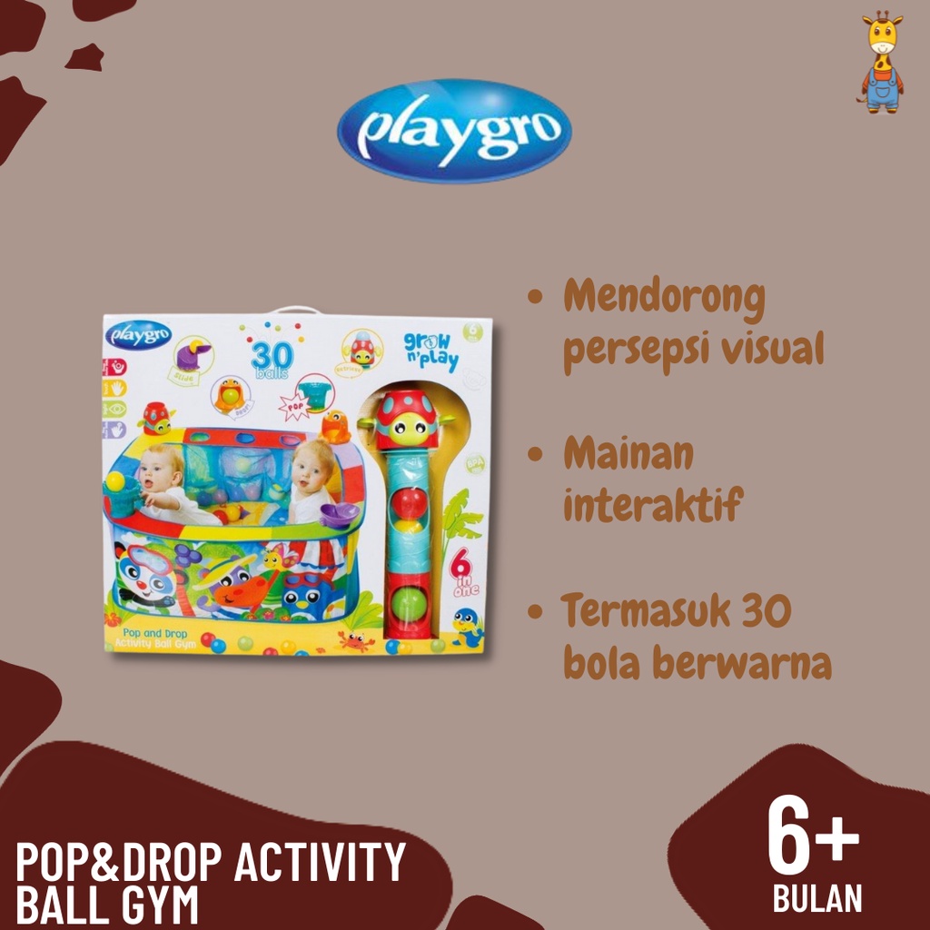 Playgro Pop&amp;Drop Activity Ball Gym