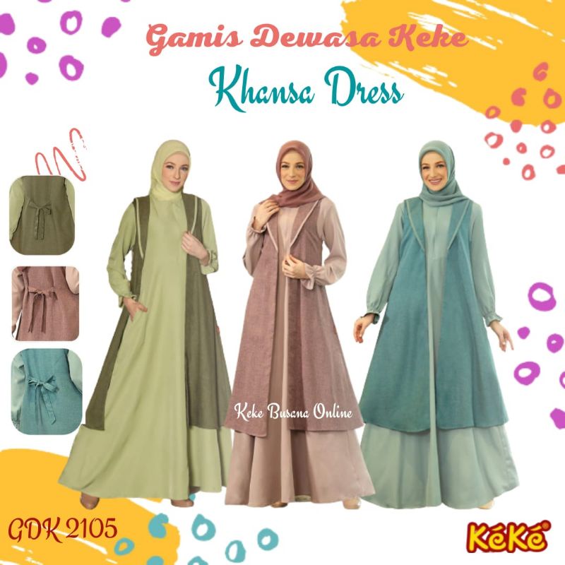 Gamis Dewasa Keke ~ Khansa Dress GDK 2105~