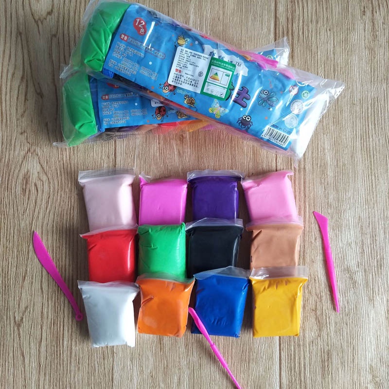 # HJ # SLIME CLAY POLYMER MAINAN ANAK (12 PCS) WARNA MAINAN EDUKASI LILIN PLASTISIN SUPER 8D / EDUKASI SLIME CLAY DOUGH COLOUR PLAY